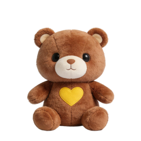 Brown Bear Plush with Yellow Heart Decoration(18 Inches)